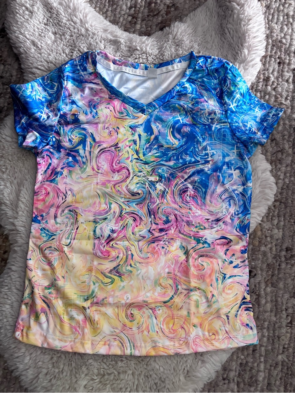 Colored nylon/dri fit tee
